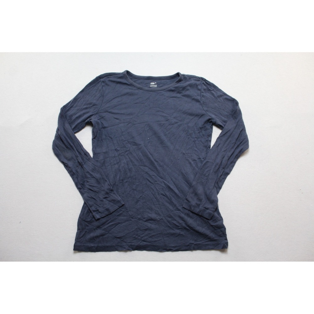 Gap Supersoft Tee Women Medium Blue Excellent Long Sleeve Crew Neck Casual Top